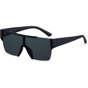 Square Sunglasses Women Men Flat Top Mirrored Sunnies Shades UV